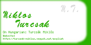 miklos turcsak business card